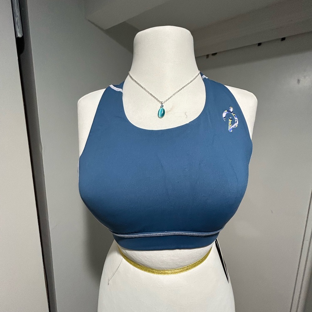 Blue Athletic Crop Top - Picture 4 of 10